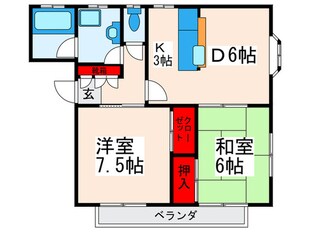 メドウ牧野の物件間取画像